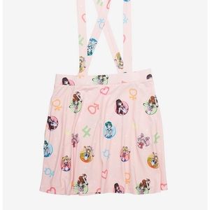 Sailor Moon pink fit and flare suspenders A line skirt Anime skirt Sailor moon